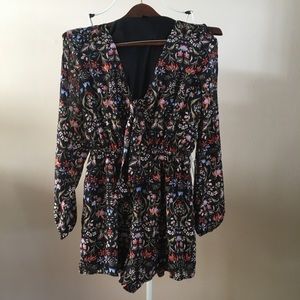 Cute Printed Long Sleeve Romper!